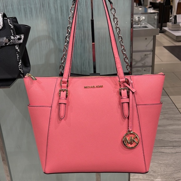 MICHAEL KORS Charlotte Large Leather Top-Zip Tote
Tea Rose - Picture 2 of 16